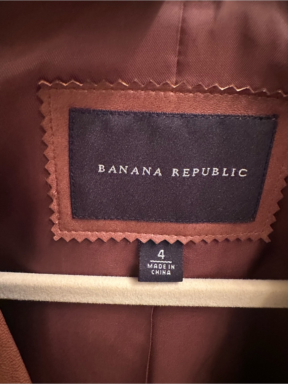 Banana Republic Brown Leather Blazer Jacket - Picture 3 of 5
